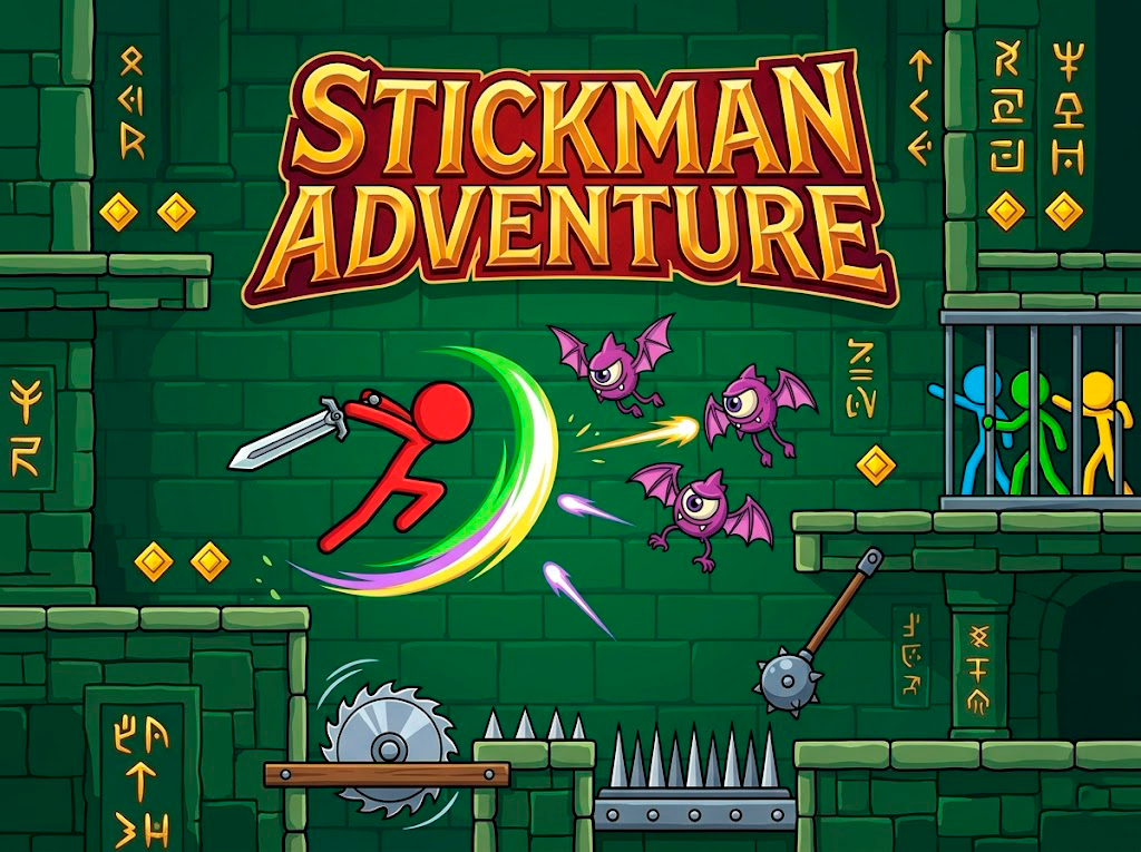 Stiman Stickman Adventure 🕹️ Main secara dalam talian di SGameS