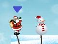 Permainan Santa Snowman melompat talian