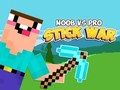 Permainan Noob vs Pro Perang Tongkat talian