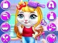 Permainan Salun Rambut Baby Kitty yang bergaya  talian