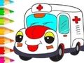 Permainan Buku Mewarna: Ambulans  talian