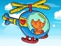Permainan Buku Mewarna: Helikopter Memandu Kucing  talian