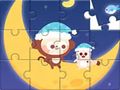 Permainan Jigsaw Puzzle: Monyet Dengan Bulan  talian