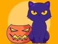 Permainan Buku Mewarna: Kucing Halloween  talian