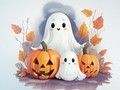 Permainan Buku Mewarna: Hantu Halloween  talian