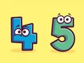 Permainan Buku Mewarna: Nombor 4-5  talian