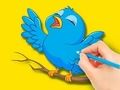 Permainan Buku Mewarna: Burung  talian