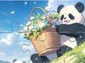 Permainan Jigsaw Puzzle: Panda Bunga Bakul  talian