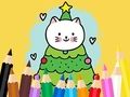 Permainan Buku Mewarna: Kucing Dan Pokok Krismas  talian