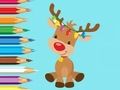 Permainan Buku Mewarna: Rusa Krismas yang Comel  talian
