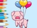 Permainan Buku Mewarna: Babi Belon  talian