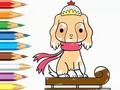 Permainan Buku Mewarna: Dog-Riding-Sled  talian