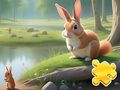 Permainan Jigsaw Puzzle: Arnab Dan Tupai  talian