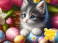 Permainan Jigsaw Puzzle: Kucing Paskah  talian