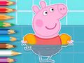 Permainan Buku Mewarna: Renang Peppa  talian