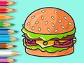 Permainan Buku Mewarna: Hamburger Sedap  talian