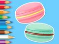 Permainan Buku Mewarna: Macaron  talian
