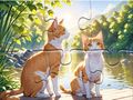 Permainan Jigsaw Puzzle: Kucing Berpasangan  talian