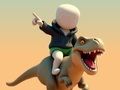 Permainan Stickman. Arena Dinosaur  talian