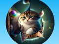 Permainan Teka-teki Jigsaw Bulat Kumpul Gambar dengan Anak Kucing Comel  talian