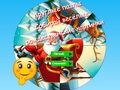 Permainan Teka-teki jigsaw bulat Kumpul gambar Krismas yang lucu  talian