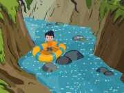 Permainan Selamatkan Budak Comel dari Sungai  talian