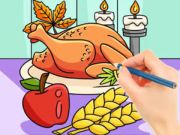 Permainan Buku Mewarna: Makanan Turki Kesyukuran  talian