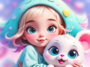 Permainan Teka -teki jigsaw: bayi manis talian