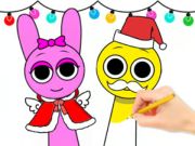 Permainan Buku Mewarna: Sprunki Christmas  talian