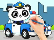 Permainan Buku Mewarna: Panda Polis  talian