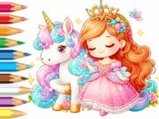Permainan Buku Mewarna: Unicorn Secret Whisper  talian