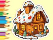 Permainan Buku Mewarna: Christmas Candy House  talian