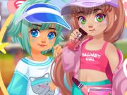 Permainan Kiddo berwarna -warni sporty talian