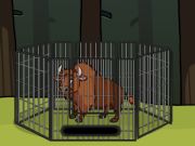 Permainan Menyelamatkan bison dari sangkar  talian