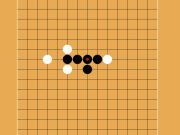 Permainan Gomoku lima batu berturut -turut  talian