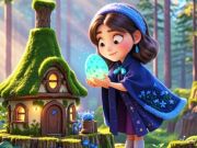 Permainan Cari perbezaan: penyihir kecil  talian