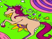 Permainan Halaman pewarna unicorn ajaib  talian