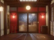 Permainan Sakura jatuh hot spring penginapan  talian