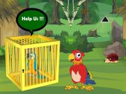 Permainan Melepaskan rakan macaw yang terperangkap talian