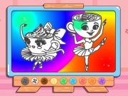 Permainan Buku Pewarna: Ballerina Cappuccin talian