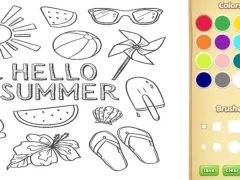 Permainan Hello Summer Coloring Book for Kids talian