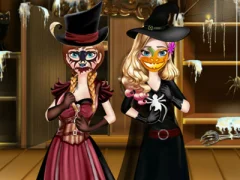 Permainan Sisters Halloween Preparations talian
