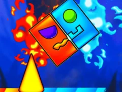 Permainan Fire And Water Geometry Dash talian