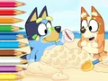 Permainan Coloring Book: Bluey On The Beach talian