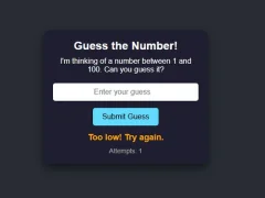 Permainan Number Guessing talian
