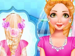 Permainan Princess wedding hairstyle talian