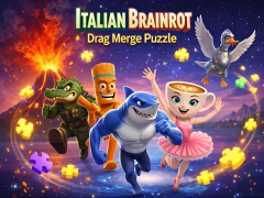 Permainan Italian Brainrot Drag Merge Puzzle talian