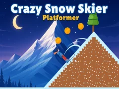 Permainan Crazy Snow Skier: Platformer talian
