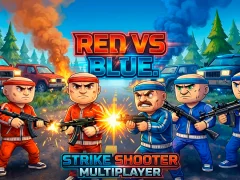 Permainan Red vs Blue. Strike Shooter Multiplayer talian