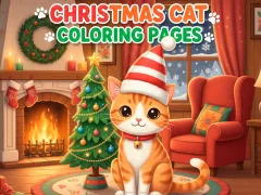 Permainan Christmas Cat Coloring Pages talian